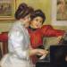 Yvonne and Christine Lerolle at the piano